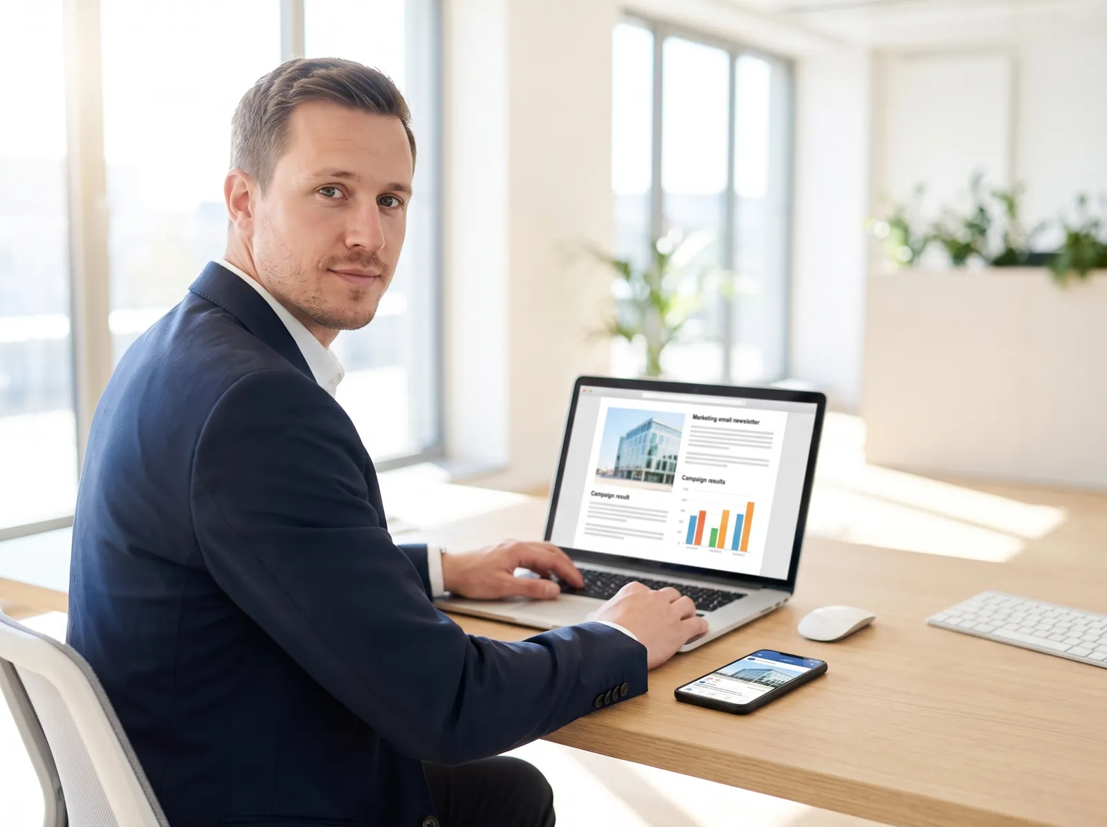 Agent reviewing a marketing campaign